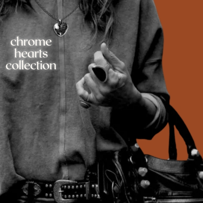 Black chrome heart necless
